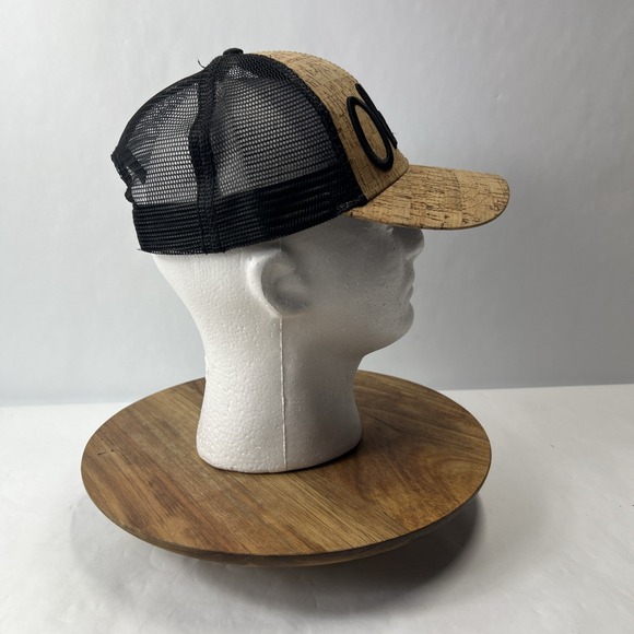 808 Clothing Co Maui Hawaii Black/Brown Cork Baseball Cap Snap Back Mesh "Ohana" - Picture 2 of 7